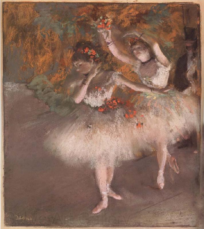 Edgar Degas Two Dancers entering the Stage